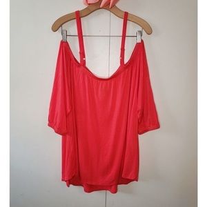 Torrid Red Cold Shoulder Top